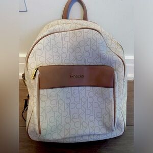 Tan Calvin Klein backpack